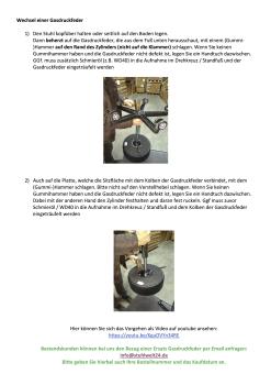 Universal Gasdruckfeder Gasdruckzylinder Gaslift für Rollhocker und Bürostühle - DIN EN4550 - Klasse 4  (Gesamtlänge 34-53,5 cm)